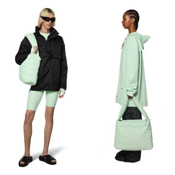 NWOT RAINS $140 Waterproof Loop Shopper Mini in Mineral Blue/Green - Picture 1 of 7